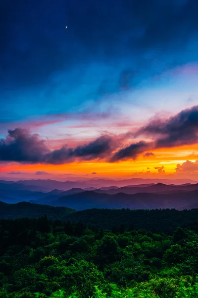 Sunset from Cowee Mountains Overlook, on the Blue Ridge Parkway