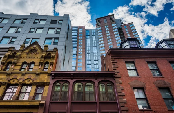 Diverse architecture in Boston, Massachusetts.
