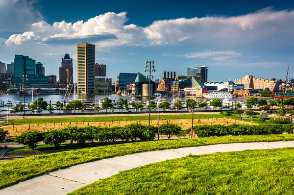 View of the Baltimore skyline and Inner Harbor from Federal Hill