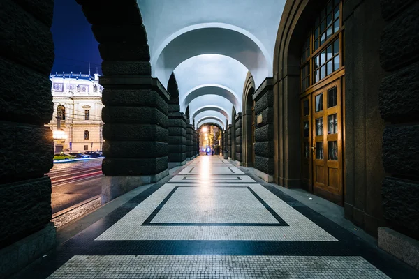 Arches at the Faculty of Arts Building at Charles University in