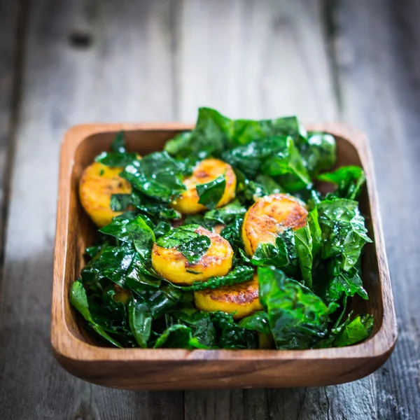 Sweet plantain and kale salad