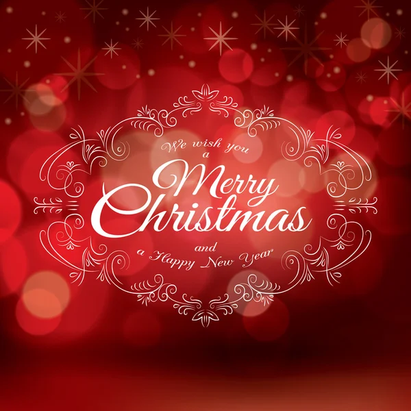 Red Christmas greeting card design Vector