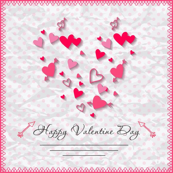 Happy valentines day cards with heart on background