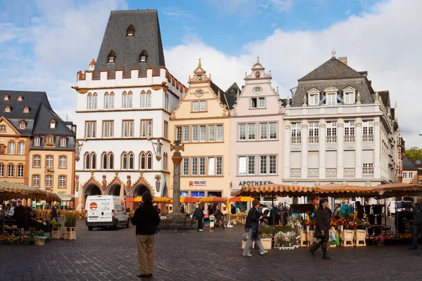 The ancient Market square in Trier city in Germany