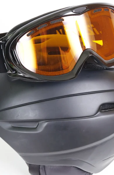 Ski helmet and ski goggles