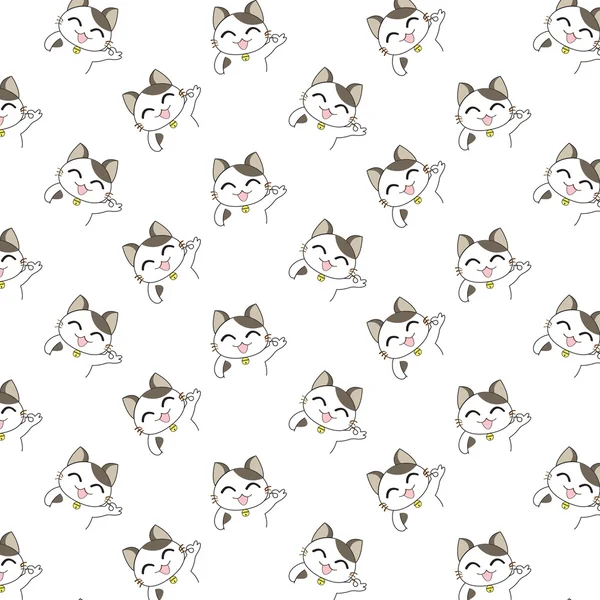 Cute Cartoon Cats Pattern.