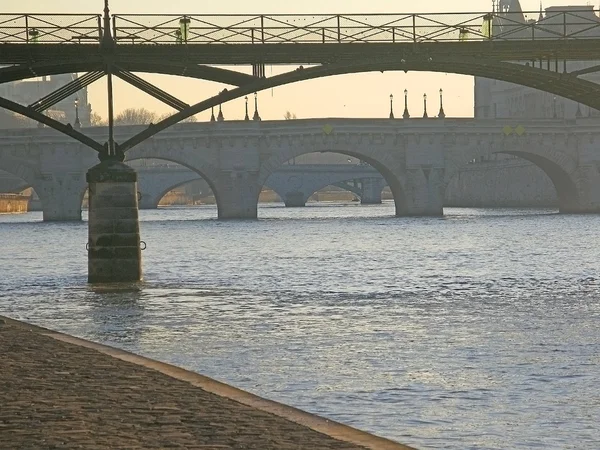 Paris bridges in morning light