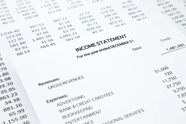 Small business income statement