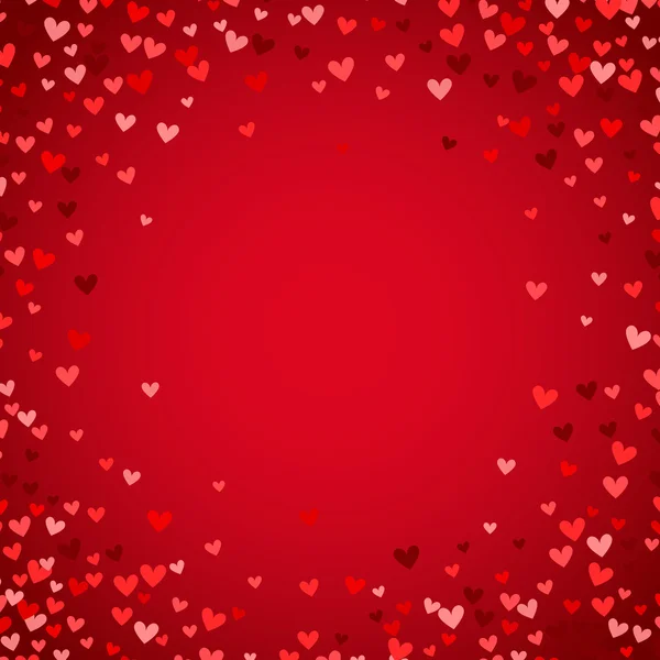 Romantic red heart background. illustration