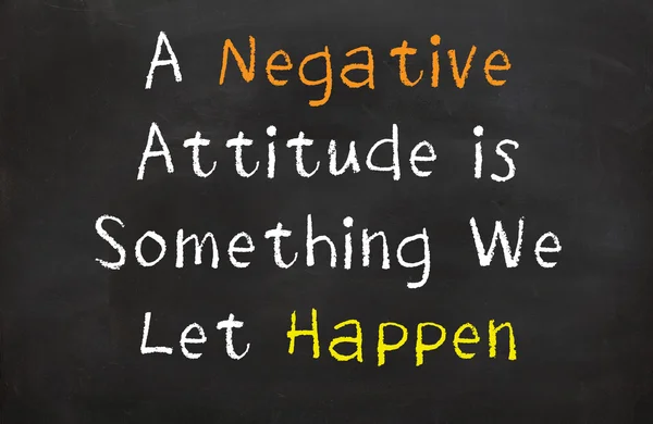 A Negative Attitude is Something we Let Happen