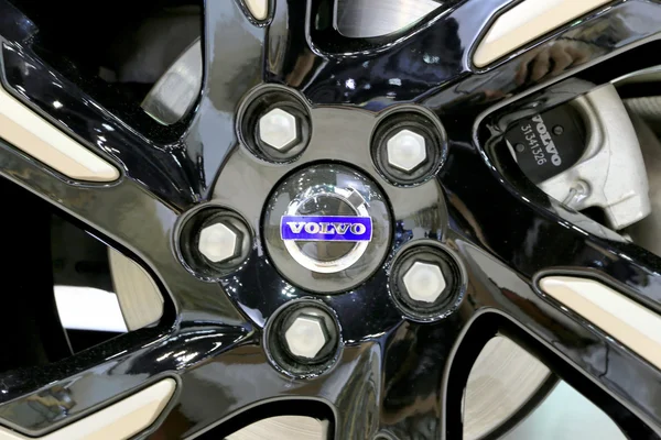 Logo of Volvo on wheel