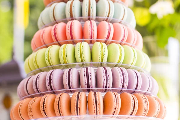 French macaroons.Candy bar.Wedding feast. Wedding sweets