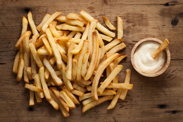 Fries french sour cream still life flat lay