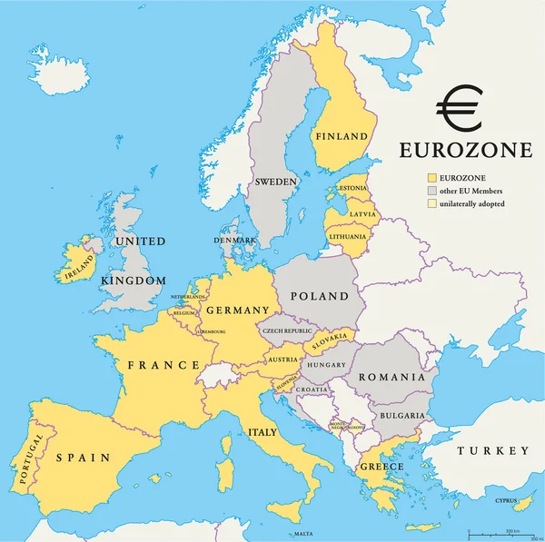 Eurozone Countries Map