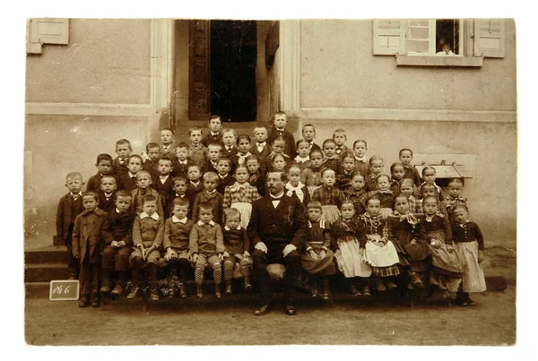Antique photo Pupils and teacher