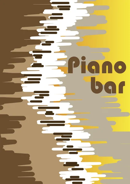 Abstract piano bar poster