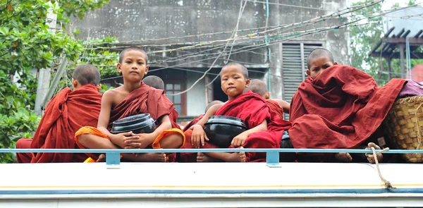 Burmese novice boys in Mandalay