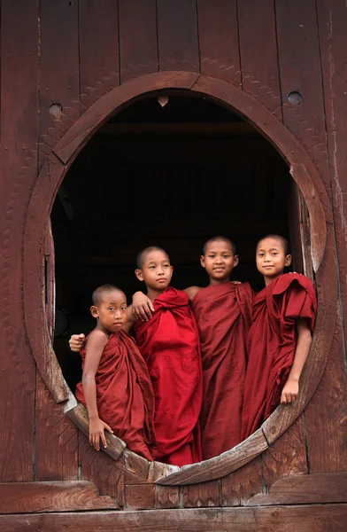 Burmese novice boys in Mandalay