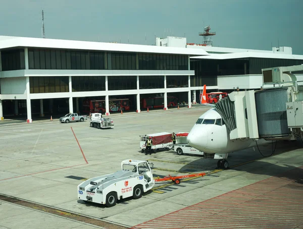 Civil aircrafts parking at Don Muang International airport