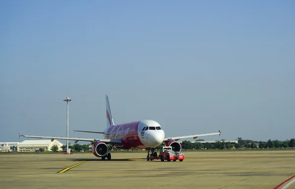 Civil aircrafts parking at Don Muang International airport