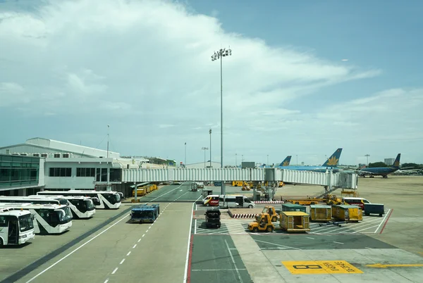 Civil aircrafts parking at Tan Son Nhat International airport