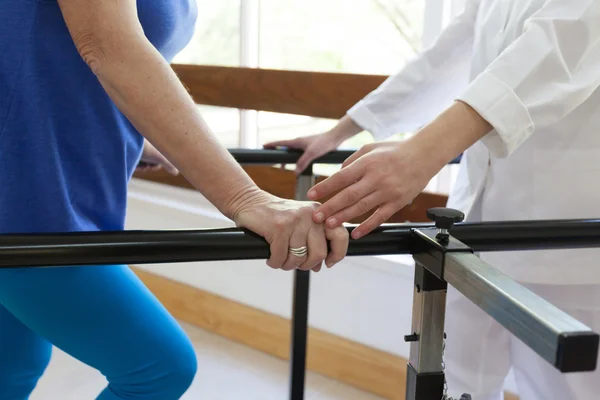 Woman doing a physical rehabilitation