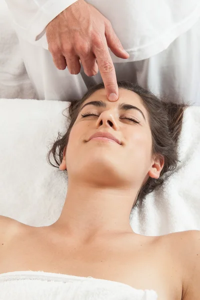 Woman gets a massage