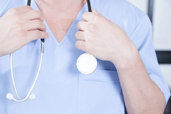 Male nurse with stethoscope