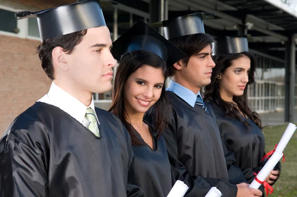 Students graduating from university