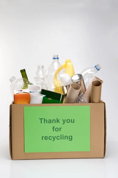 Recycling paper, plastic and glass