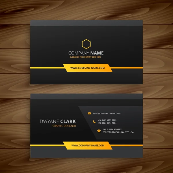 Dark black business card