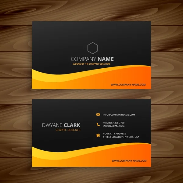 Yellow wave business card