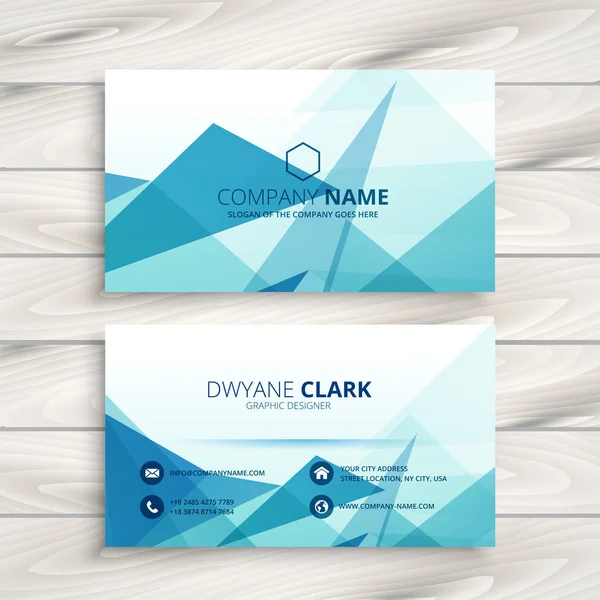 Abstract blue business card vector illustration