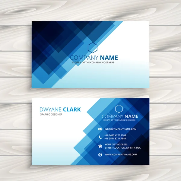 Abstract blue business card template