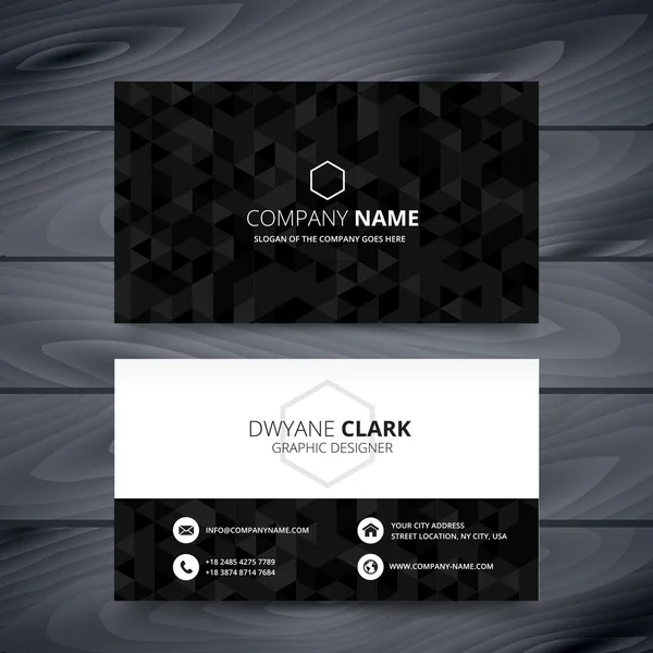 Dark modern business card design template