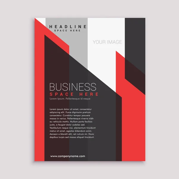 Business flyer brochure design template in red black and white s