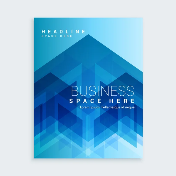 Business brochure template with blue abstract shapes