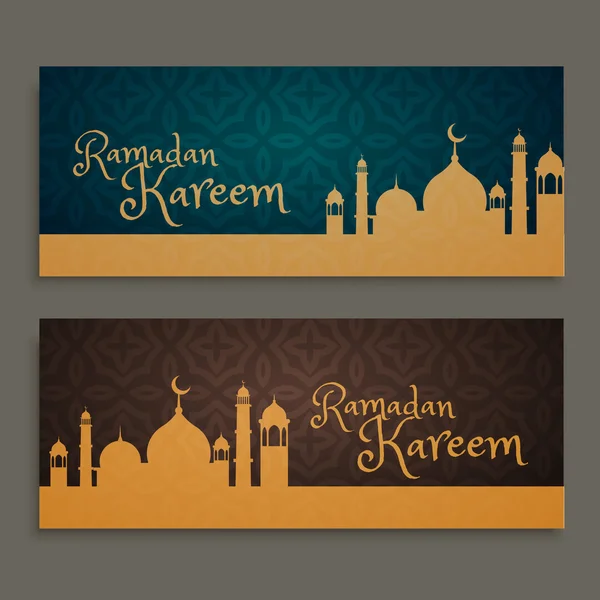 Ramadan kareem banners set