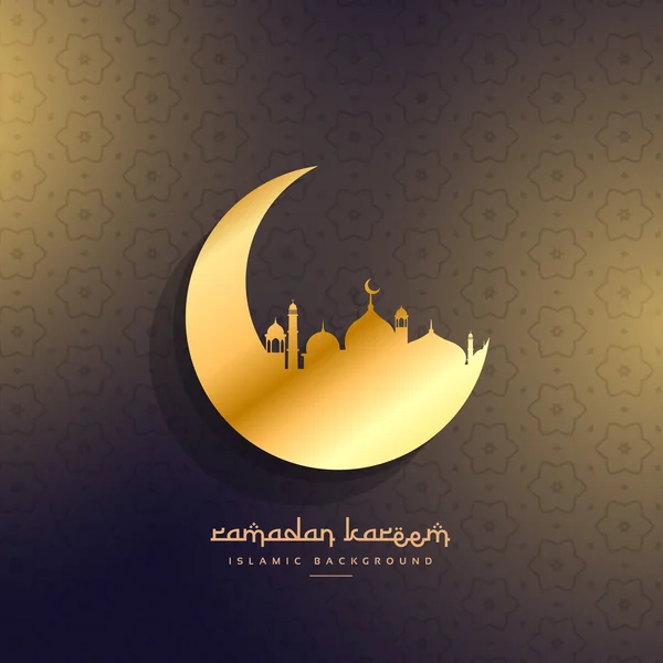 Golden moon and mosque design