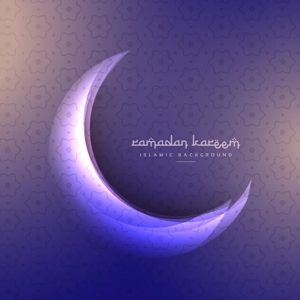 Beautiful ramadan festival moon on purple background