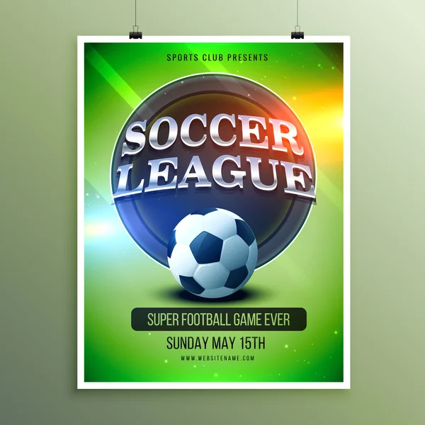 Soccer league presentation flyer