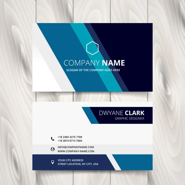 Stylish blue stripe vector business card design