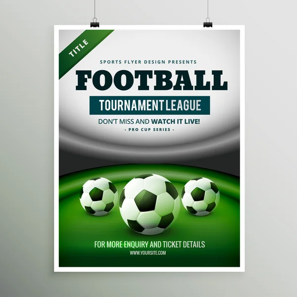 Football tournament league game flyer design