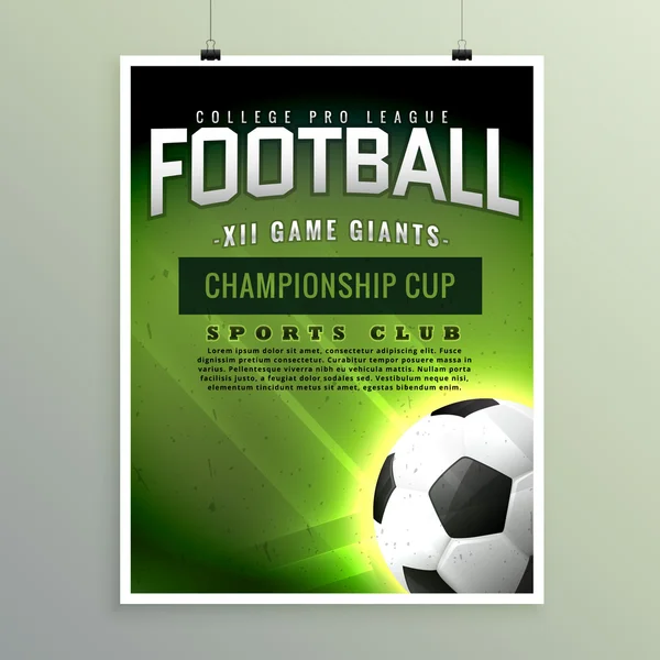 Football sports championship game flyer template