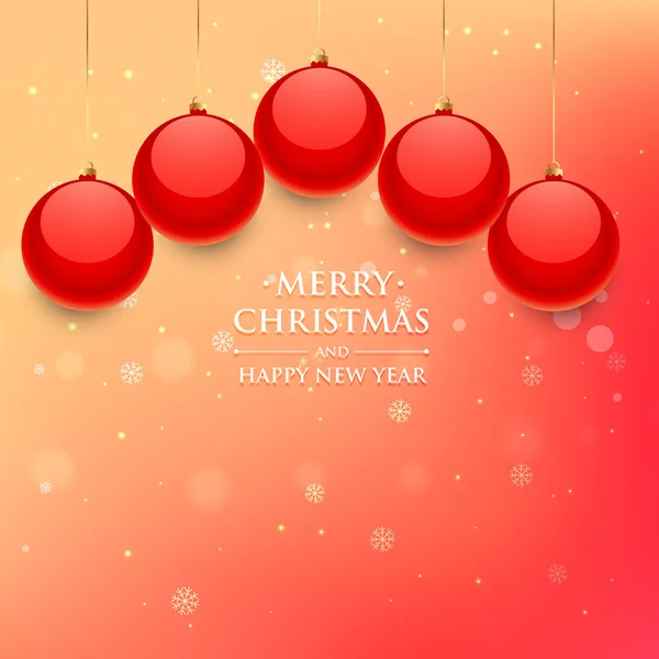 Red christmas balls vector illustration