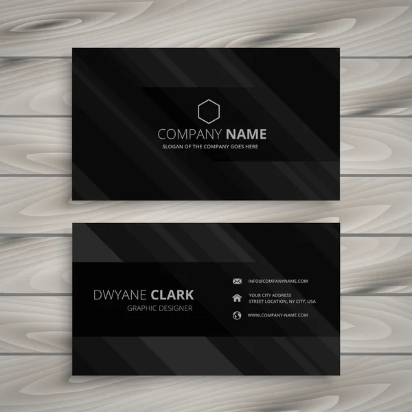 Pure black dark business card