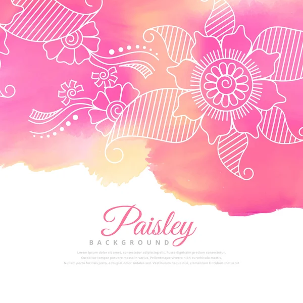 Paisley background with watercolor effect