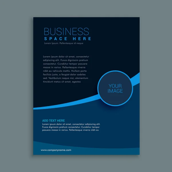 Business brochure template in dark blue shade