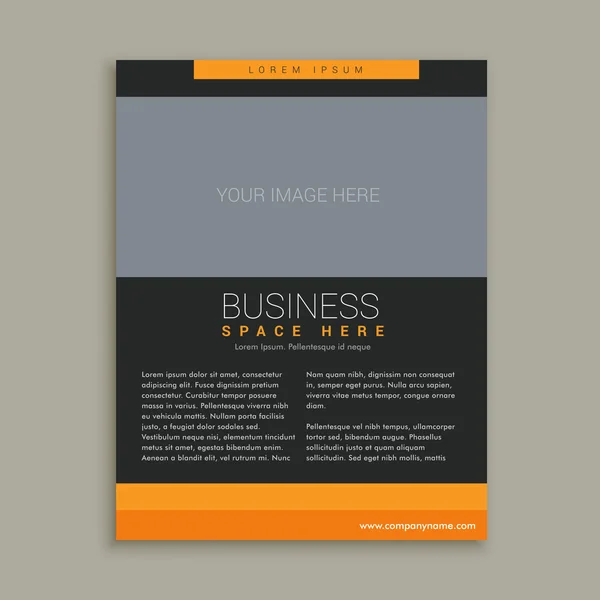 Business brochure template in yellow and black color