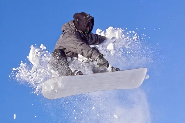 Snowboarder in air